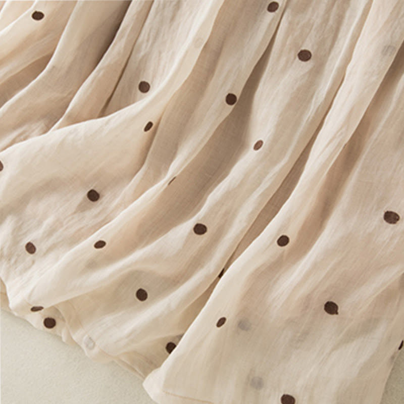 Nimara Ritual Artistic Vintage Dot Pattern Women's Pleated Skirt