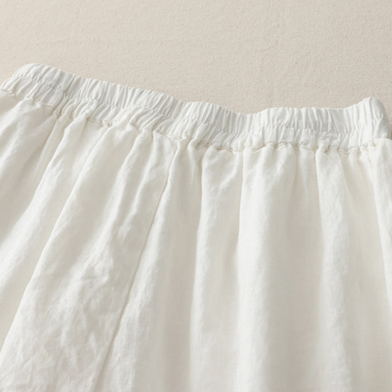 Nimara Ritual Casual Plain Tucker Pleats Elastic Women's Polyester Wide Leg Pants With Pockets