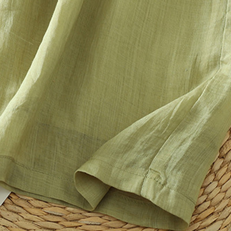 Nimara Ritual Casual Plain Lined Ribbon Elastic Women's Polyester Wide Leg Pants With Pockets
