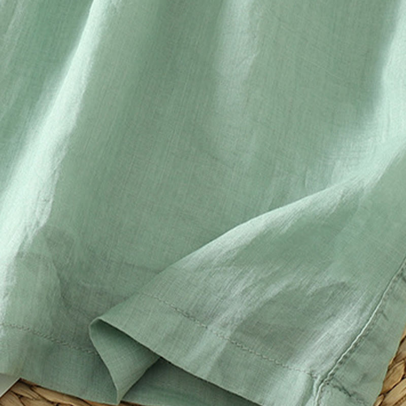Nimara Ritual Casual Plain Lined Ribbon Elastic Women's Polyester Wide Leg Pants With Pockets