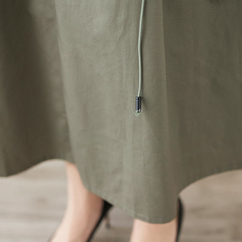Nimara Ritual Summer Casual Pure Color Pleated Design Women's Cotton Skirt