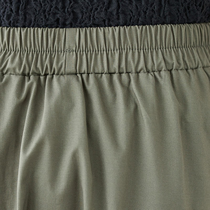 Nimara Ritual Summer Casual Pure Color Pleated Design Women's Cotton Skirt