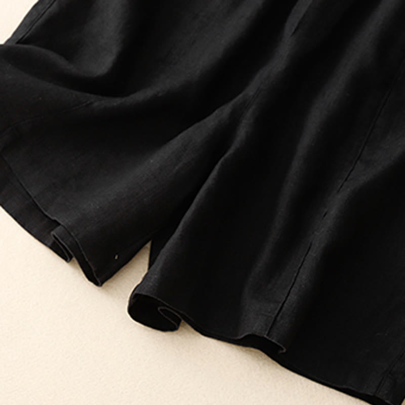 Nimara Ritual Summer Casual Buttons Plain Women's Shorts With Pockets