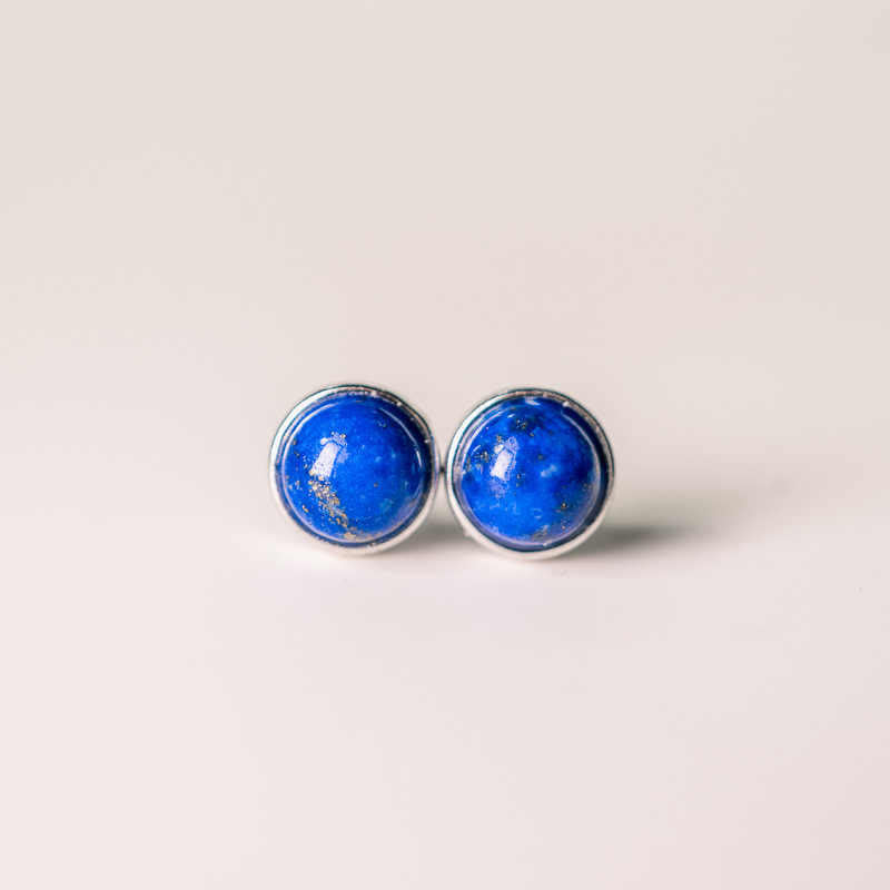 Nimara Ritual Vintage 925 Sterling Silver Lazurite Balance Earrings