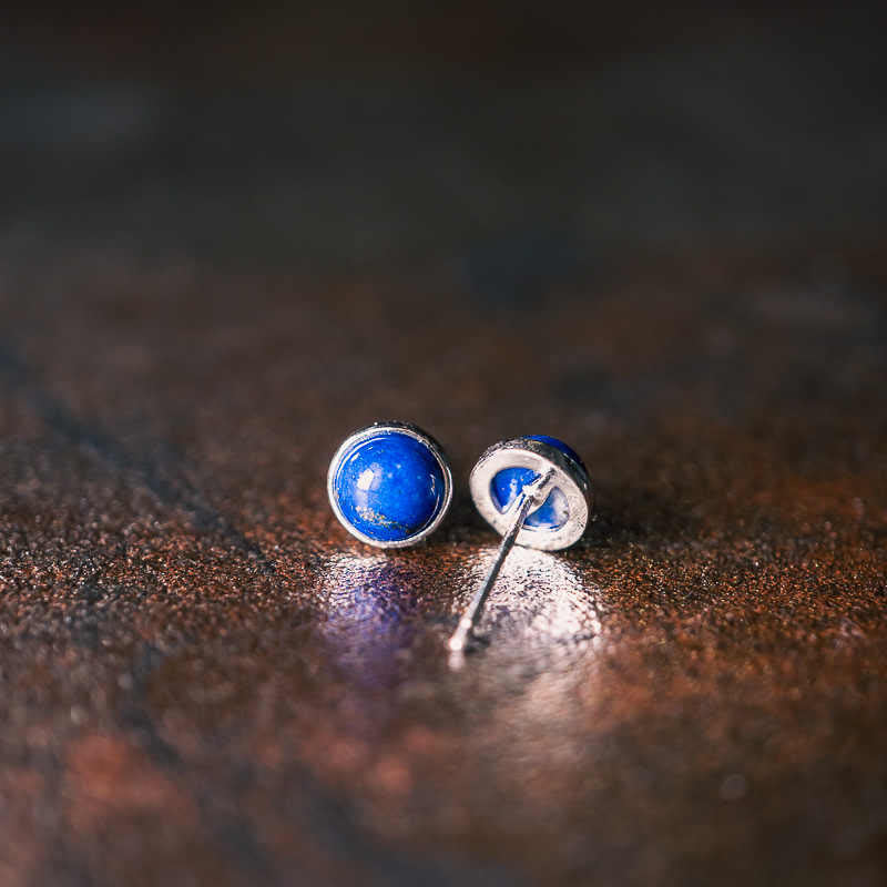 Nimara Ritual Vintage 925 Sterling Silver Lazurite Balance Earrings