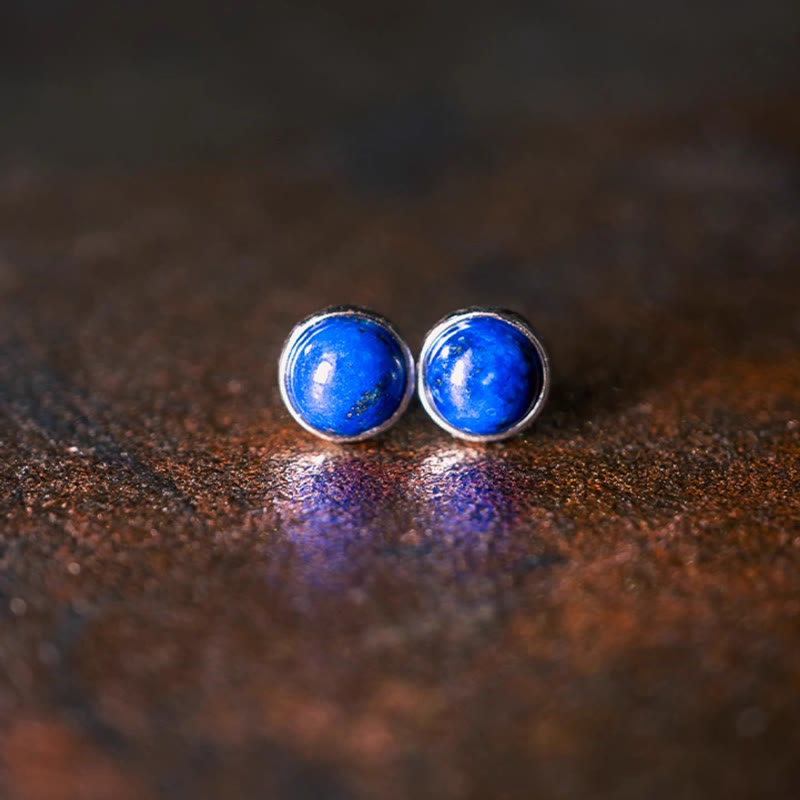 Nimara Ritual Vintage 925 Sterling Silver Lazurite Balance Earrings