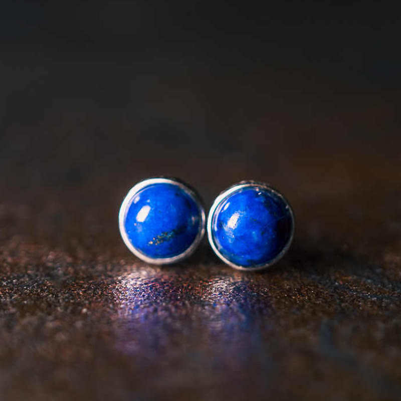 Nimara Ritual Vintage 925 Sterling Silver Lazurite Balance Earrings