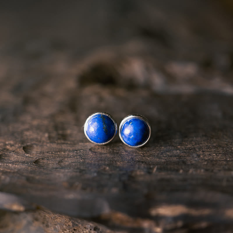 Nimara Ritual Vintage 925 Sterling Silver Lazurite Balance Earrings