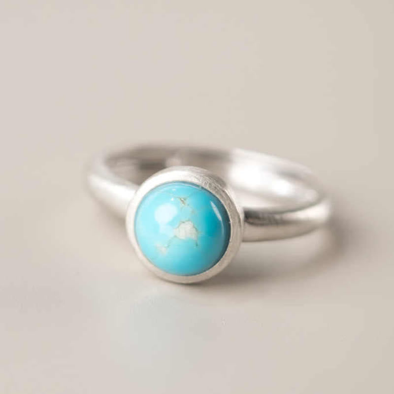 Nimara Ritual Natural 925 Sterling Silver Lazurite Turquoise Adjustable Balance Ring