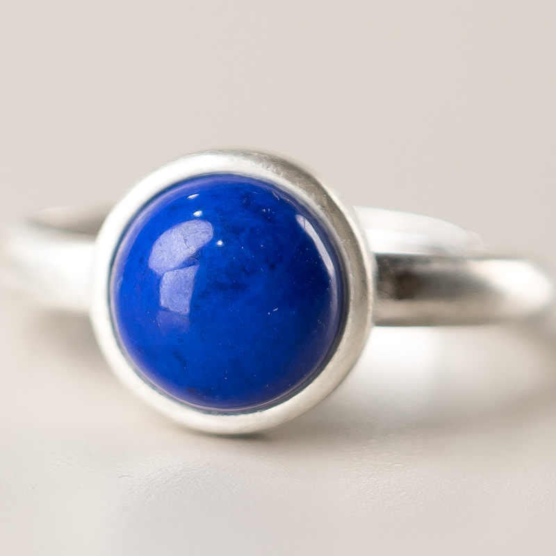 Nimara Ritual Natural 925 Sterling Silver Lazurite Turquoise Adjustable Balance Ring