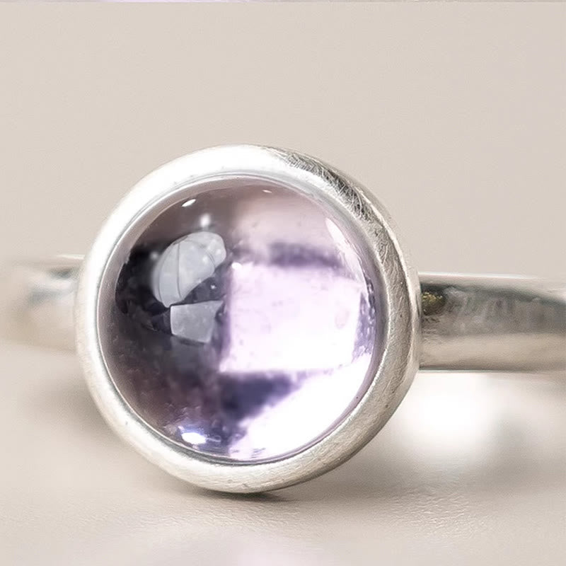 Nimara Ritual Natural 925 Sterling Silver Amethyst Adjustable Balance Ring
