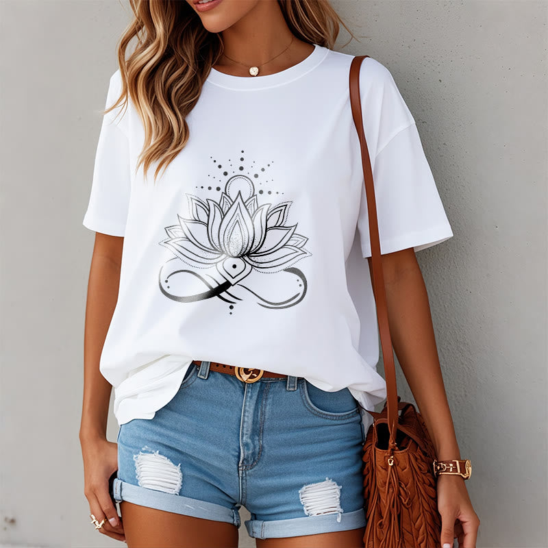 Nimara Ritual Lotus Flower Sun Design Tee T-shirt
