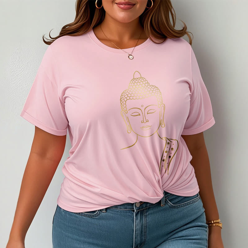 Nimara Ritual Golden Buddha In Deep Meditation Tee T-shirt