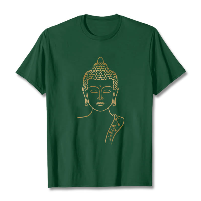 Nimara Ritual Golden Buddha In Deep Meditation Tee T-shirt