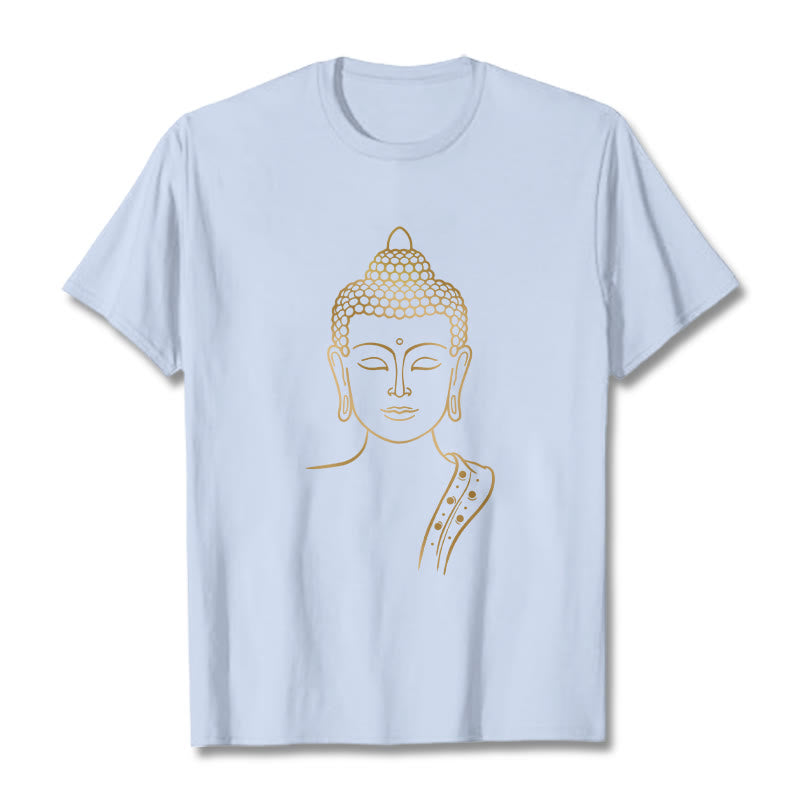 Nimara Ritual Golden Buddha In Deep Meditation Tee T-shirt