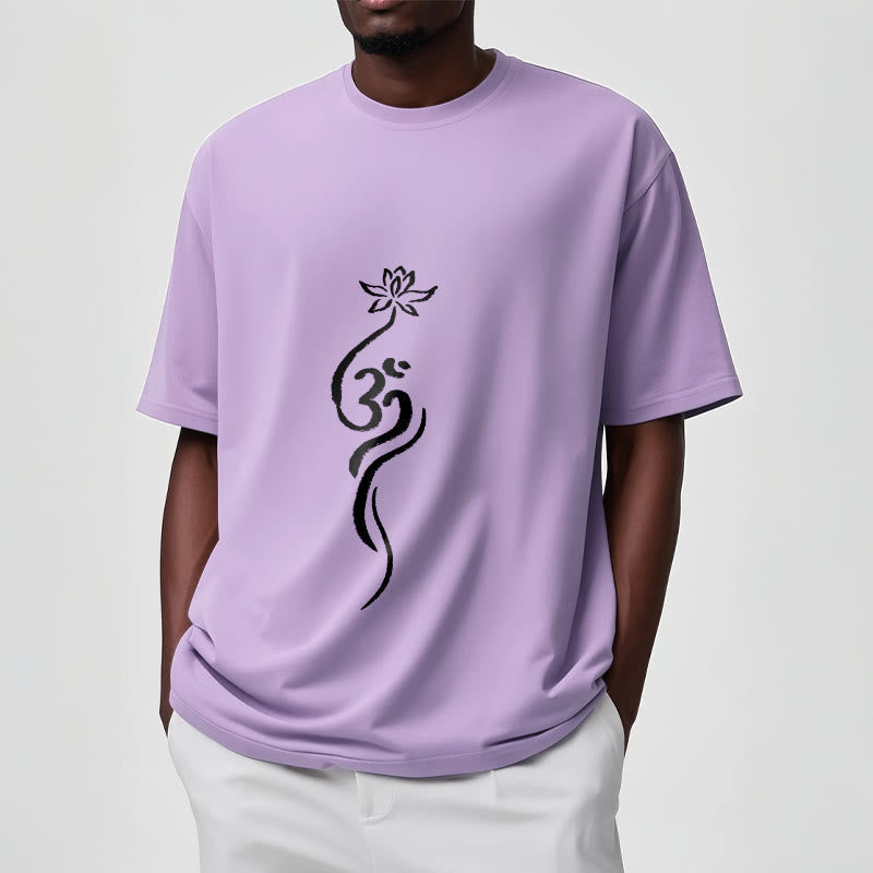 Nimara Ritual Lotus Flower Om Design Tee T-shirt