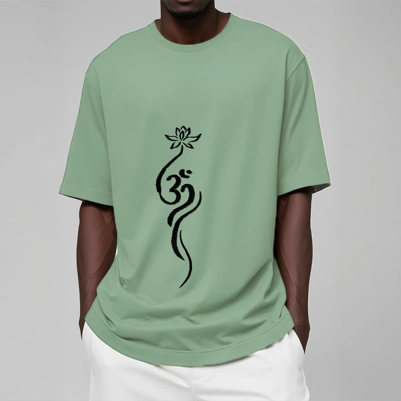 Nimara Ritual Lotus Flower Om Design Tee T-shirt