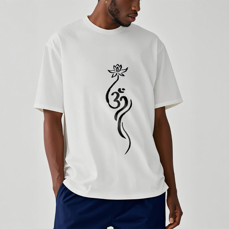 Nimara Ritual Lotus Flower Om Design Tee T-shirt