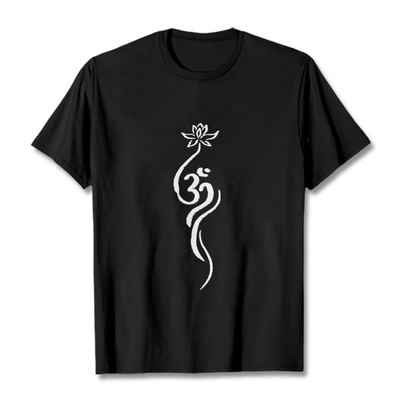 Nimara Ritual Lotus Flower Om Design Tee T-shirt