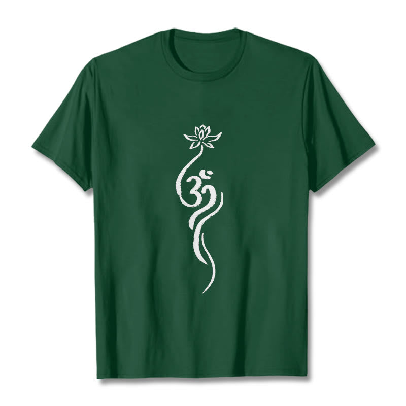 Nimara Ritual Lotus Flower Om Design Tee T-shirt
