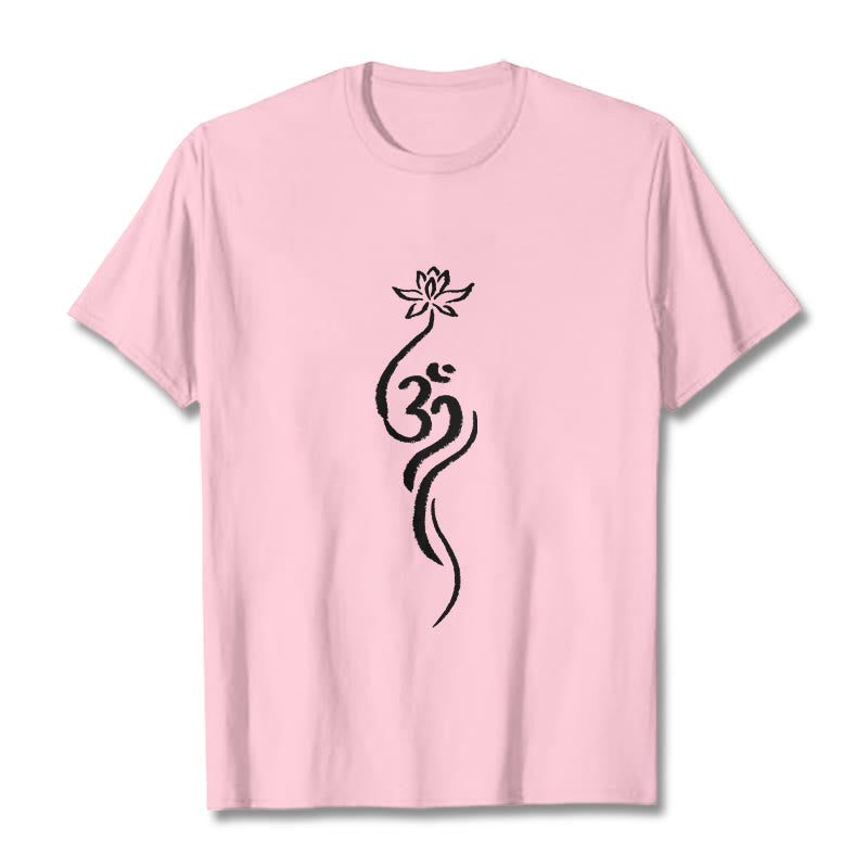 Nimara Ritual Lotus Flower Om Design Tee T-shirt