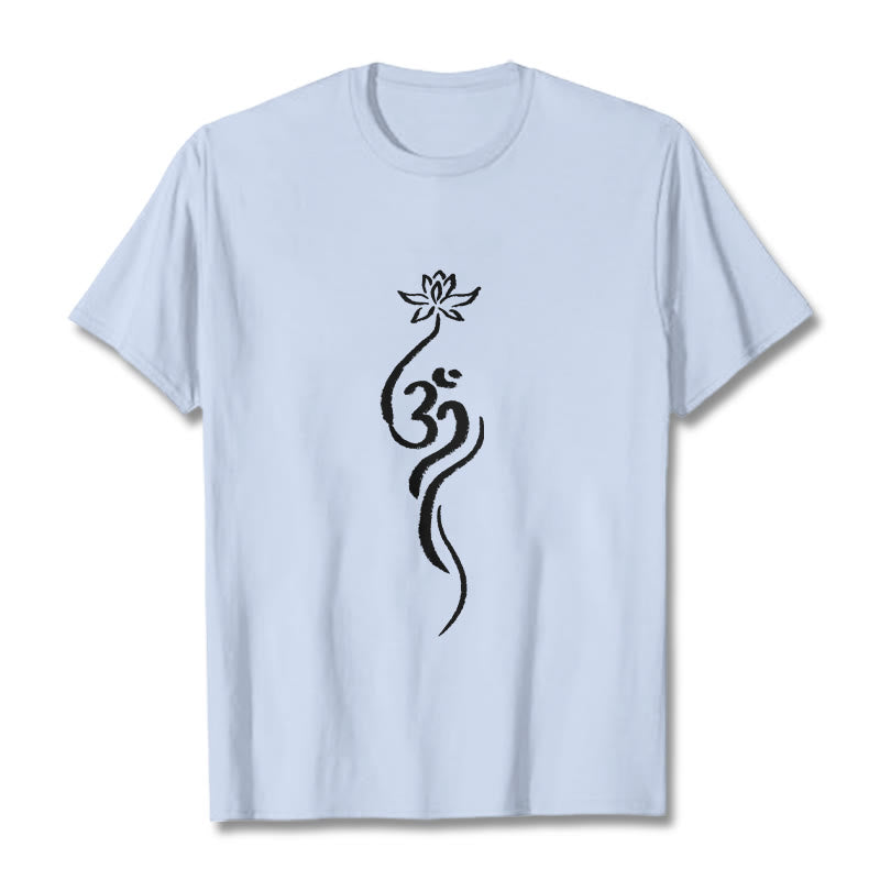 Nimara Ritual Lotus Flower Om Design Tee T-shirt