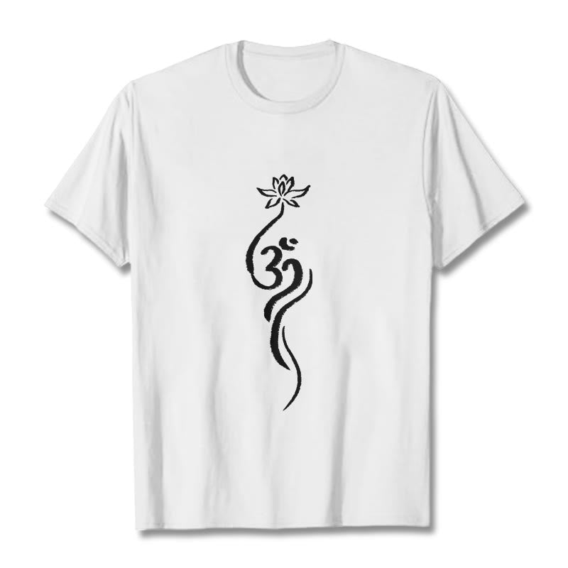 Nimara Ritual Lotus Flower Om Design Tee T-shirt