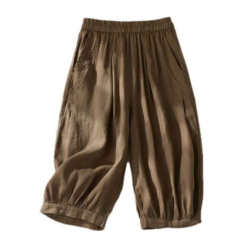 Nimara Ritual Commute Pure Color High Waist Women's Harem Pants With Pockets