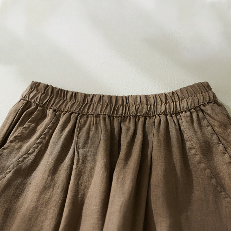 Nimara Ritual Commute Pure Color High Waist Women's Harem Pants With Pockets