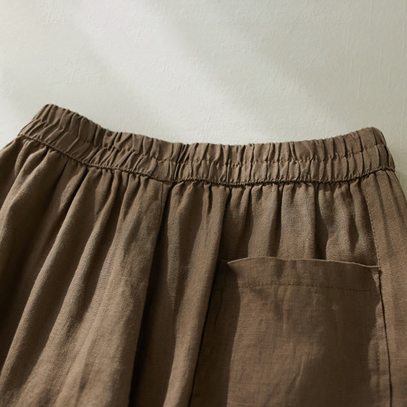 Nimara Ritual Commute Pure Color High Waist Women's Harem Pants With Pockets