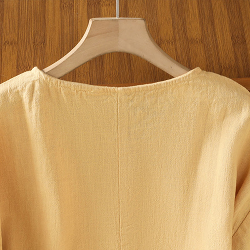 Nimara Ritual Casual Summer Plain Crew Neck Women's Short Sleeve T-Shirt