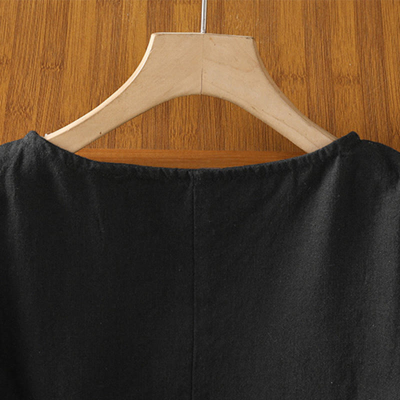 Nimara Ritual Casual Summer Plain Crew Neck Women's Short Sleeve T-Shirt