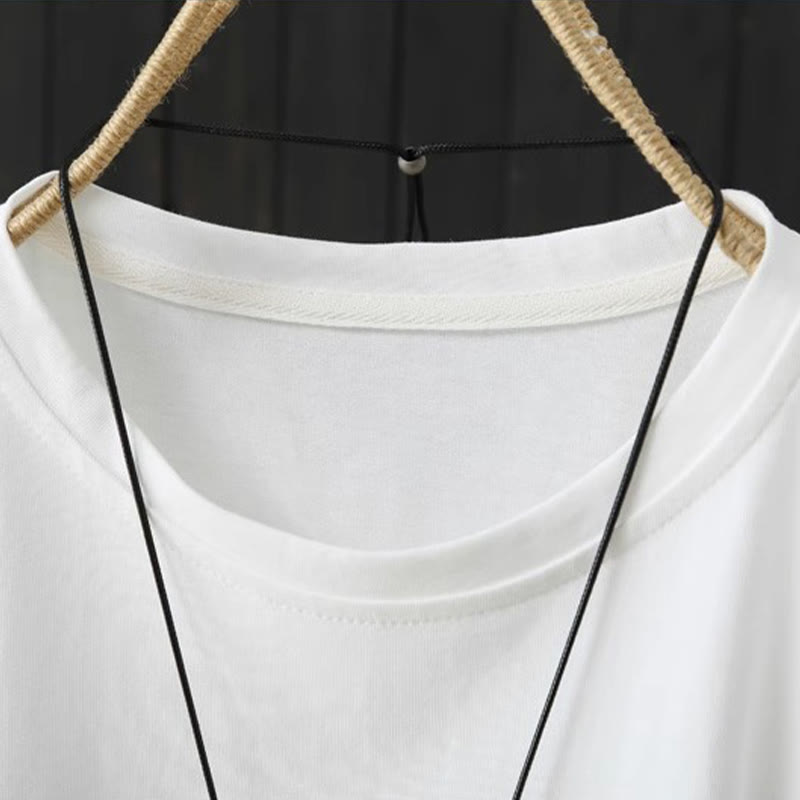 Nimara Ritual Casual Loose Summer Plain Crew Neck Women's Short Sleeve T-shirt