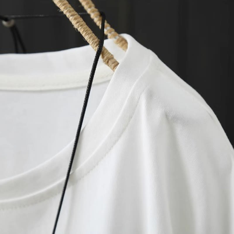 Nimara Ritual Casual Loose Summer Plain Crew Neck Women's Short Sleeve T-shirt