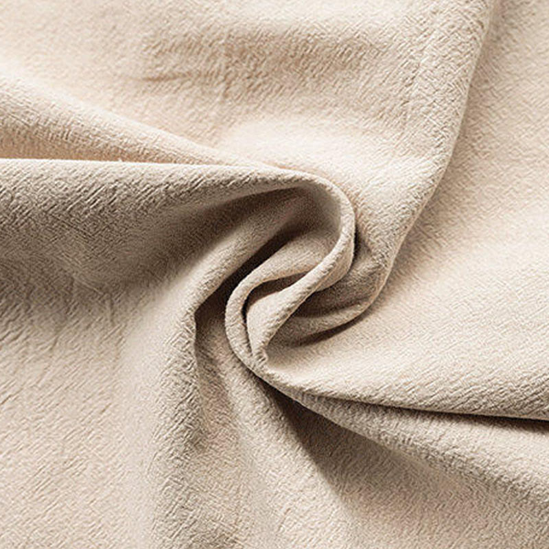 Nimara Ritual Summer Solid Color Tang Suit Design Men's Half Sleeve Linen Shirt With Pockets