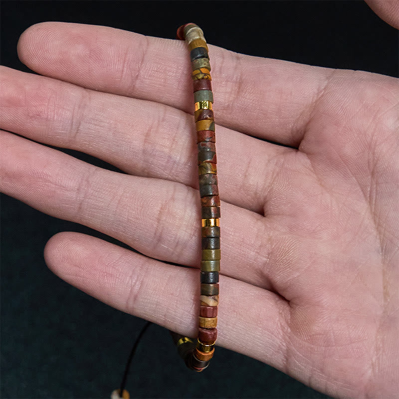Nimara Ritual Rhodonite Healing Relationships Spacer Bead Bracelet