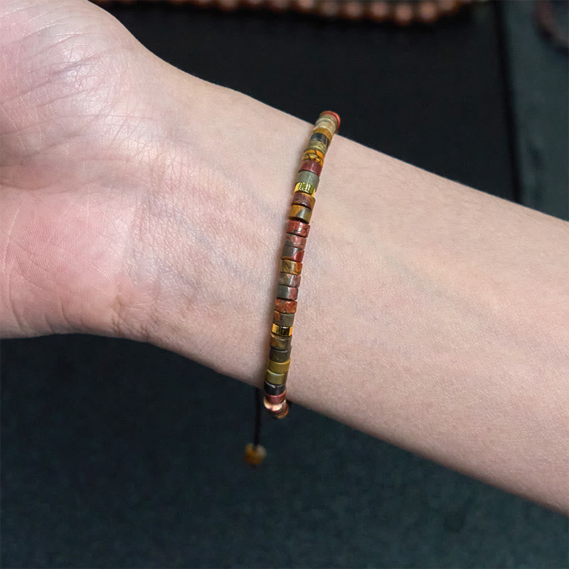 Nimara Ritual Rhodonite Healing Relationships Spacer Bead Bracelet