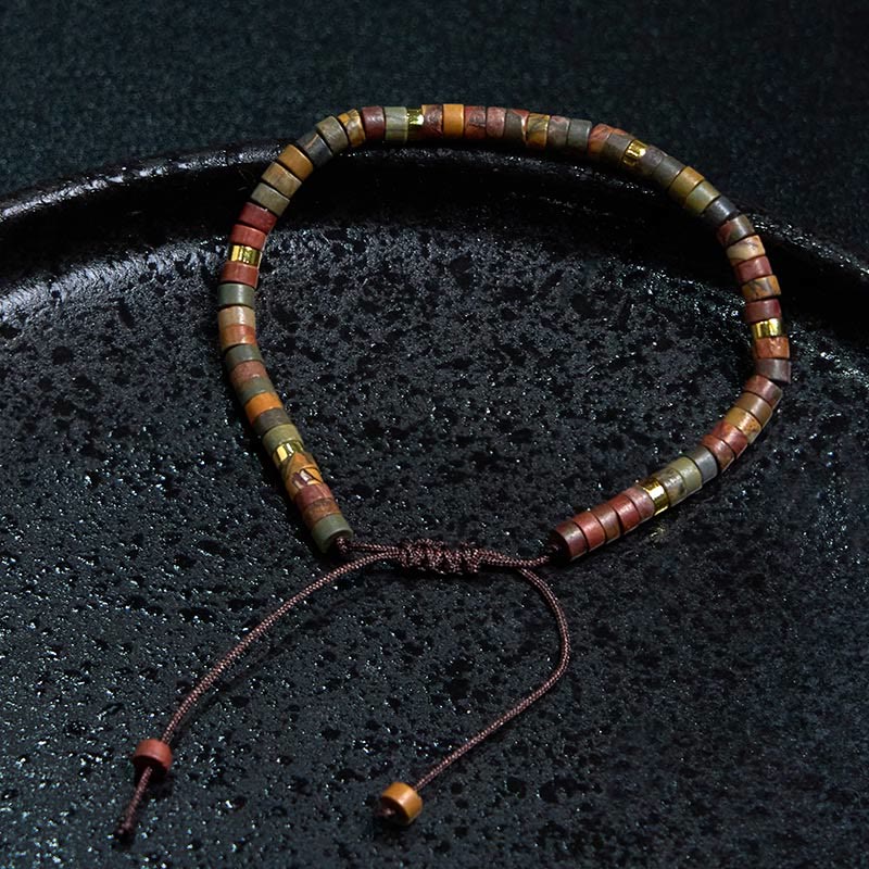 Nimara Ritual Rhodonite Healing Relationships Spacer Bead Bracelet