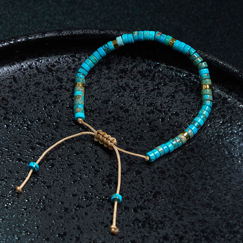 Nimara Ritual Emperor Stone Happiness Spacer Bead Bracelet