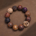 Healing Protection Sandalwood Chinese Zodiac Dragon Phoenix Fu Character Bracelet