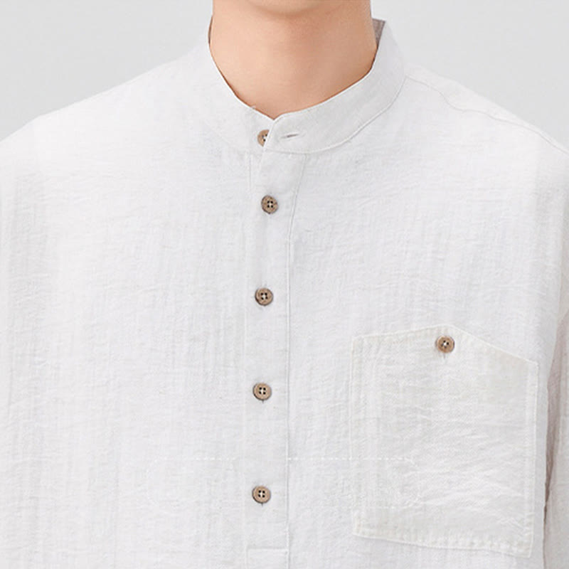 Nimara Ritual Summer Plain Half Buttons Design Men's Half Sleeve Shirt
