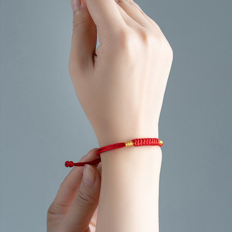 Nimara Ritual Handmade Braided Red String Happy Knot Flat Knot Colorful Rope Bracelet