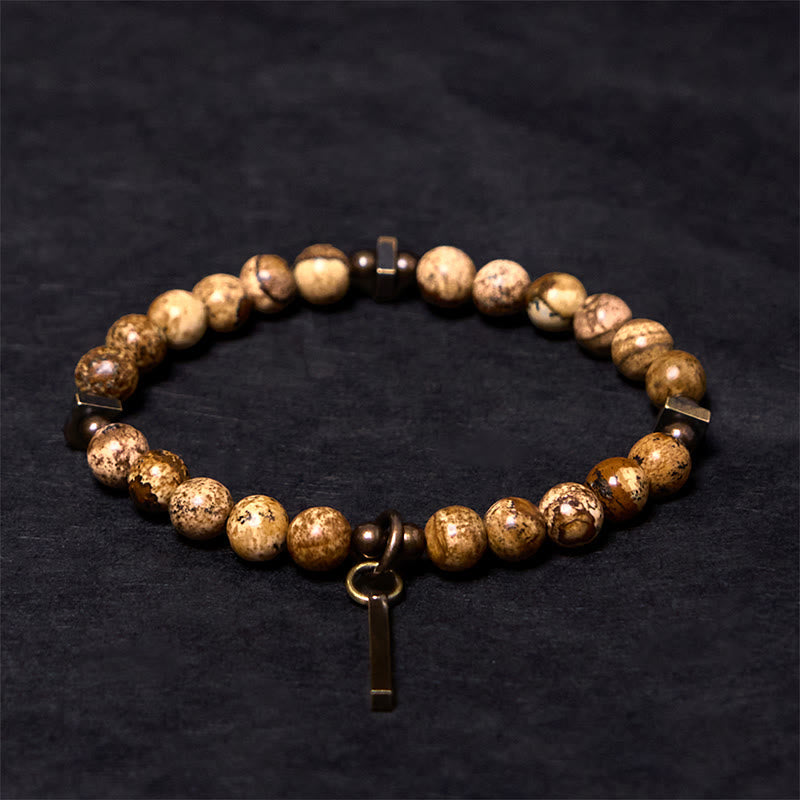 Nimara Ritual Distressed Design Copper Luck Bracelet