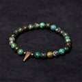 Nimara Ritual Vintage Distressed Design Turquoise Copper Balance Bracelet