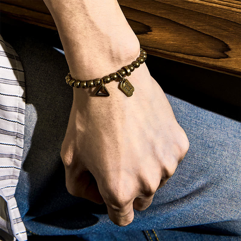 Nimara Ritual "Wishing You Good Luck Always" Pure Copper Brass Bracelet Includes Gift Message Card