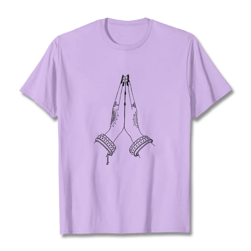 Nimara Ritual Put Hands Together Prayer Design Tee T-shirt