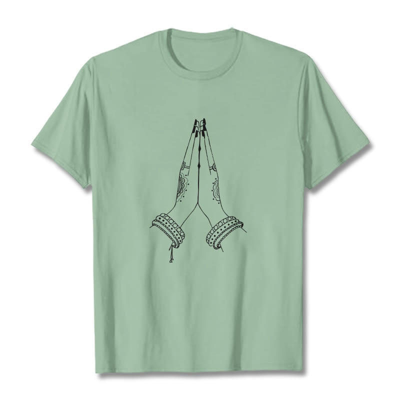 Nimara Ritual Put Hands Together Prayer Design Tee T-shirt