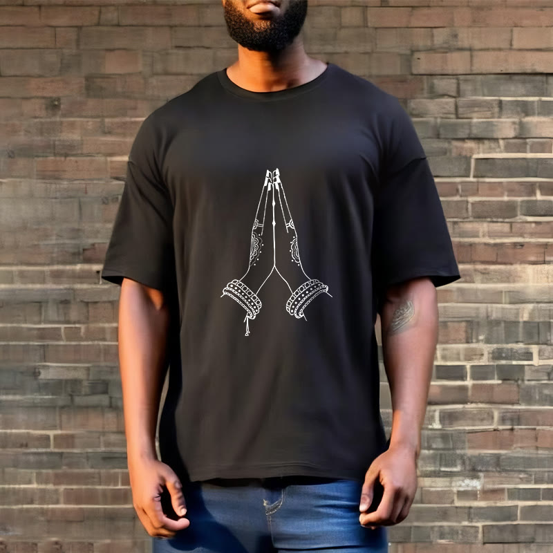 Nimara Ritual Put Hands Together Prayer Design Tee T-shirt