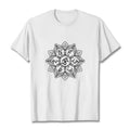 Nimara Ritual Mandala Flower Om Mani Padme Hum Sanskrit Mantra Tee T-shirt
