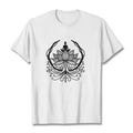Nimara Ritual Meditation Buddha Seated Inside A Lotus Flower Tee T-shirt